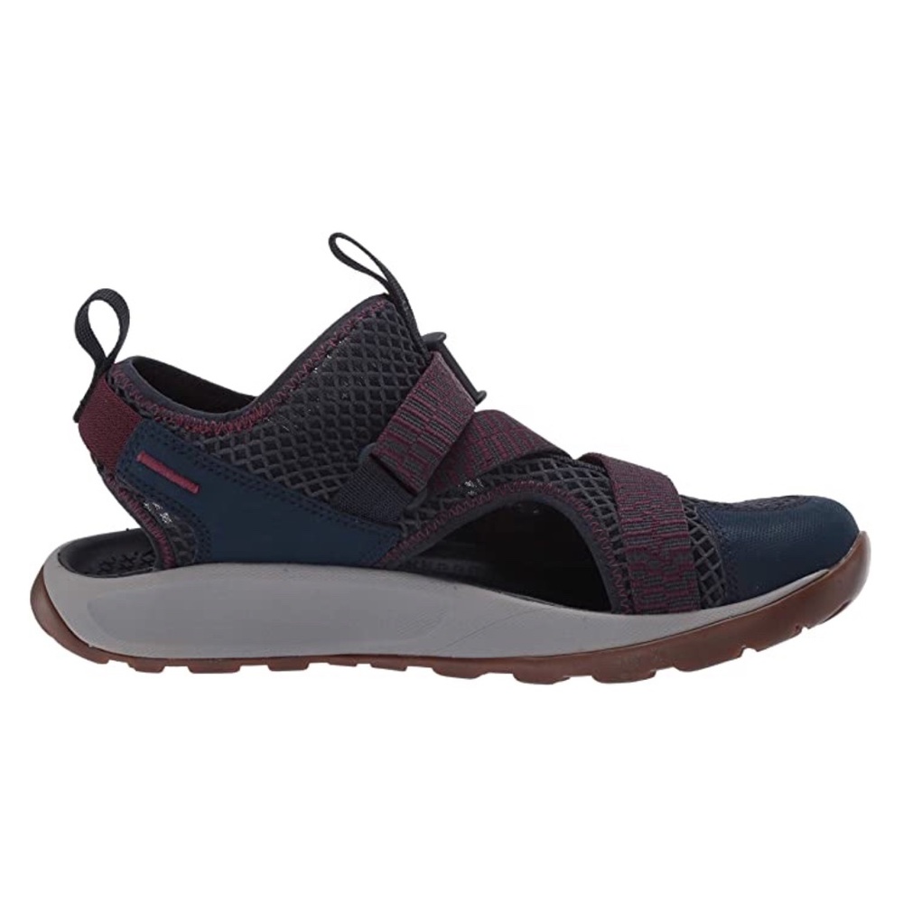 Chaco Women's Navy and Burgundy Athletic Sandal with Brown Outsole
